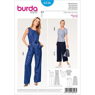 Overal / top / kalhoty, Burda 6516, 