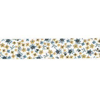 Šikmý proužek drobné květy [20 mm] – namornicka modr, 