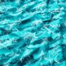 Francouzské froté letní teplákovina Hvězdné variace | Glitzerpüppi – modrá aqua,  thumbnail number 1