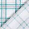 Bavlněná látka kostkovaný tartan – bílá/tyrkysová,  thumbnail number 4
