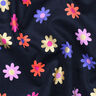 Dětský manšestr Květiny s třpytivým potiskem | Poppy Fabrics – namornicka modr,  thumbnail number 2