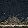 Bavlněný žerzej Lemovací tkanina zlaté skvrny barokní mandala | Glitzerpüppi – černá,  thumbnail number 2
