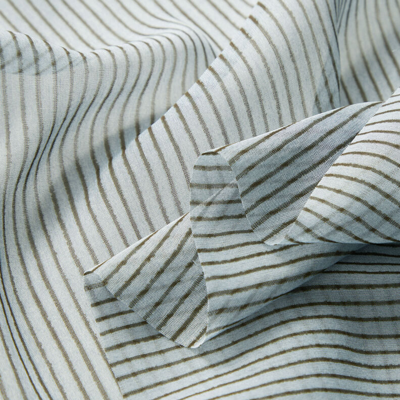 Hedvábný šifon s úzkými pruhy – světle modra/tmavě šedá,  image number 3