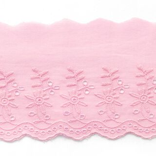 Festonová krajková stuha s květinami [ 9 cm ] – světle růžová, 