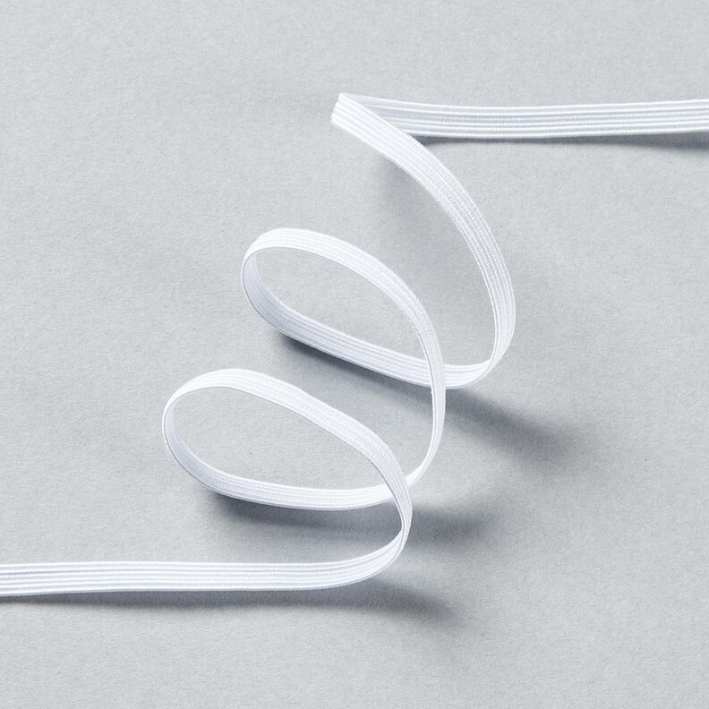 Gumová stužka [10 m | 5 mm] – bílá,  image number 2