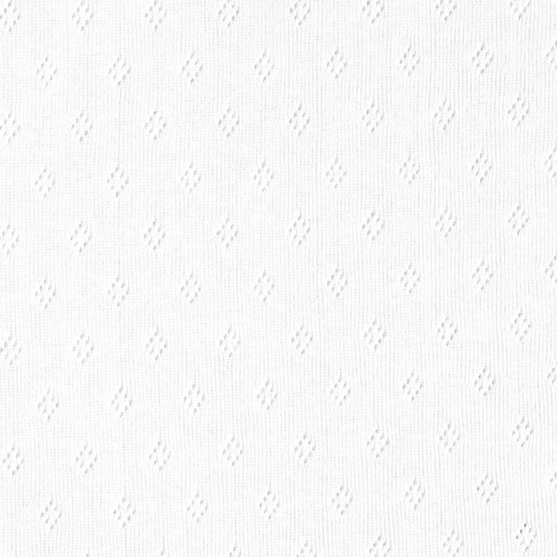 Žerzej z jemného úpletu s dírkovaným vzorem – bílá,  image number 1