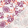 Směs vizkózy a lnu Květiny | Poppy Fabrics – slonová kost/hroznová,  thumbnail number 4