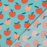 Bavlněný popelín Velká jablka | Poppy Fabrics – modrá aqua/lososová,  thumbnail number 4