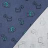 Bavlněný flanel Drzí dinosauři | Poppy Fabrics – džínově modrá/smaragdově zelená,  thumbnail number 4