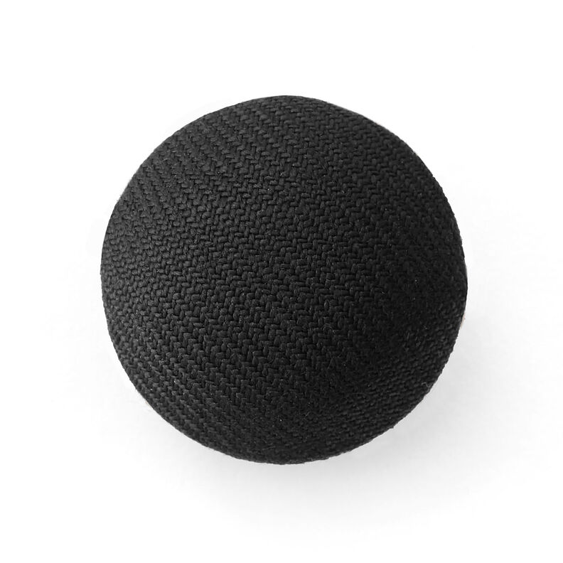Potažený polokulatý Potažený knoflík Gloss – černá,  image number 1