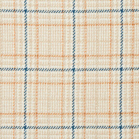 Kabátová tkanina kostky & Houndstooth – bílá/světle béžová, 