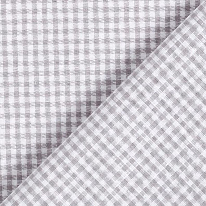 Bavlněný popelín Malé káro vichy, barveno v přízi – šedá/bílá,  image number 6