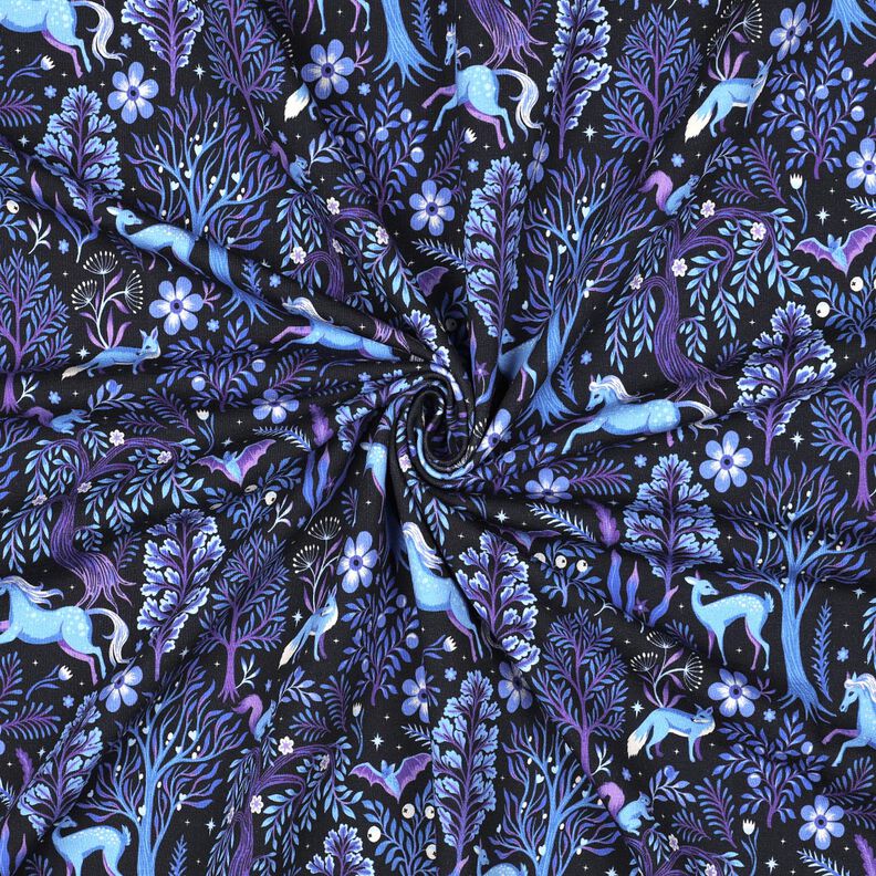 Francouzské froté letní teplákovina Pohádkový les digitální potisk | Poppy Fabrics –, image number 3