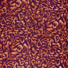 Romanit žerzej Leopardí vzor – barva lilku/terracotta, 