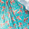Plážové oblečení viskózové látky pávi a květiny – modrá aqua/výrazná jasně růžová | Zbytek 50cm,  thumbnail number 6