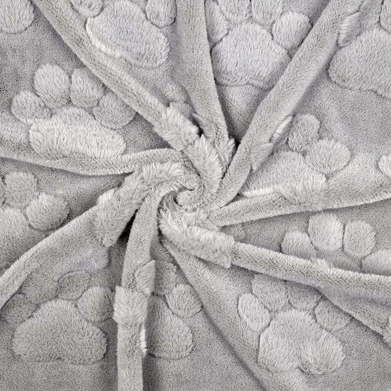 Hebký fleece Psí tlapky – sloní šedá, image number 3