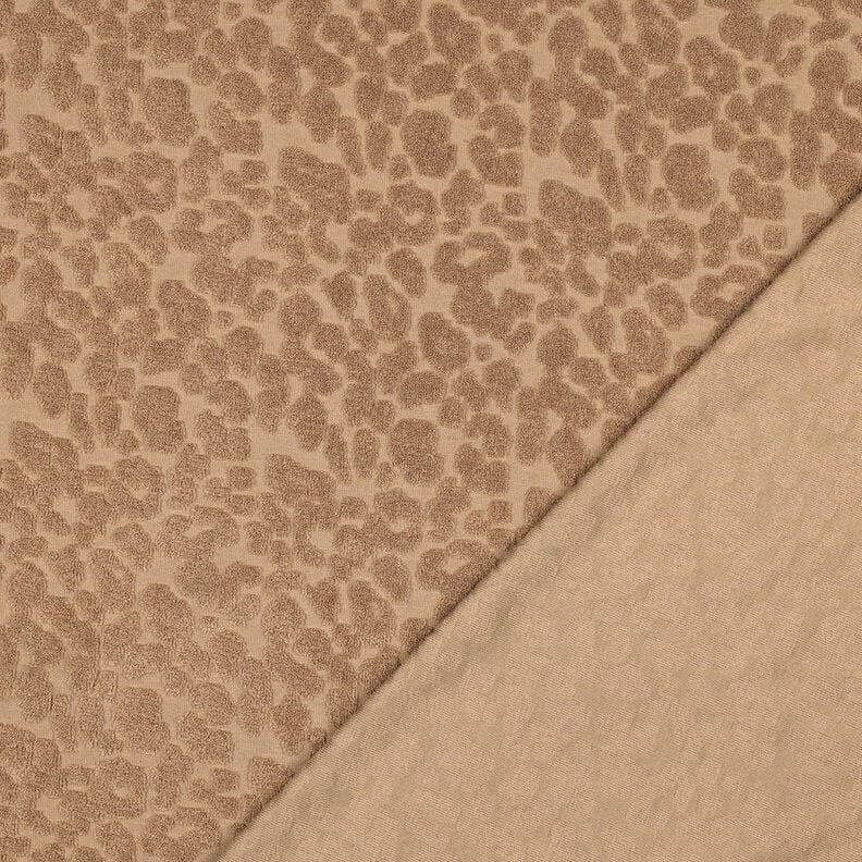Froté látka Streč Leopard  – světle hnědá,  image number 4