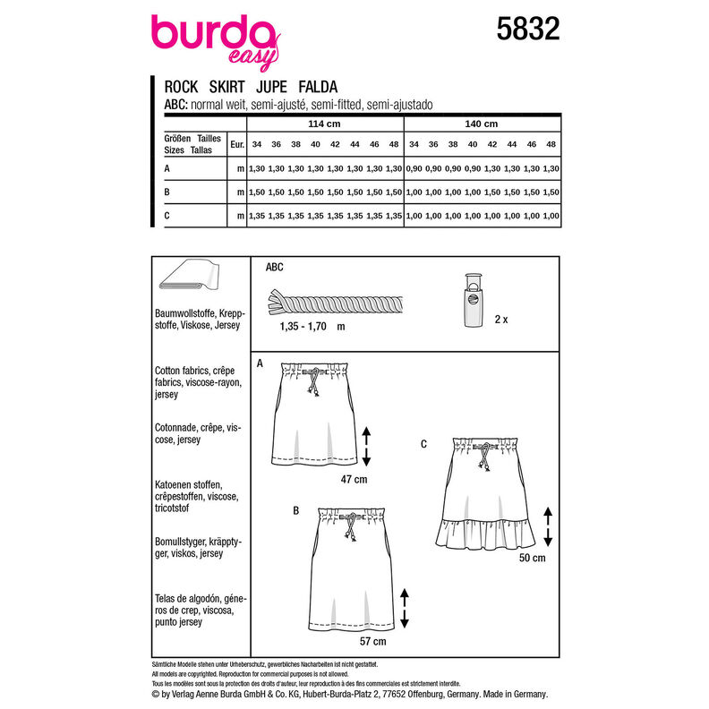 Sukně | Burda 5832 | 34-48, image number 12