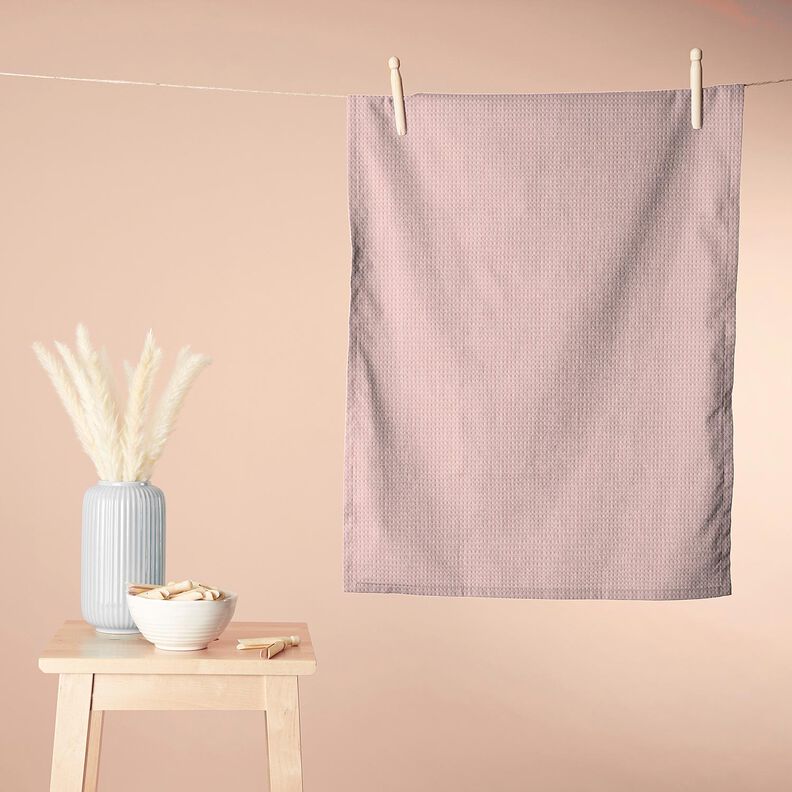 Froté látka/Vaflové piké Jednobarevné provedení – rose,  image number 6