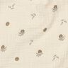 GOTS Mušelín / dvojitá mačkaná tkanina Romantické květiny  | Poppy Fabrics – světle béžová/skořicová,  thumbnail number 2