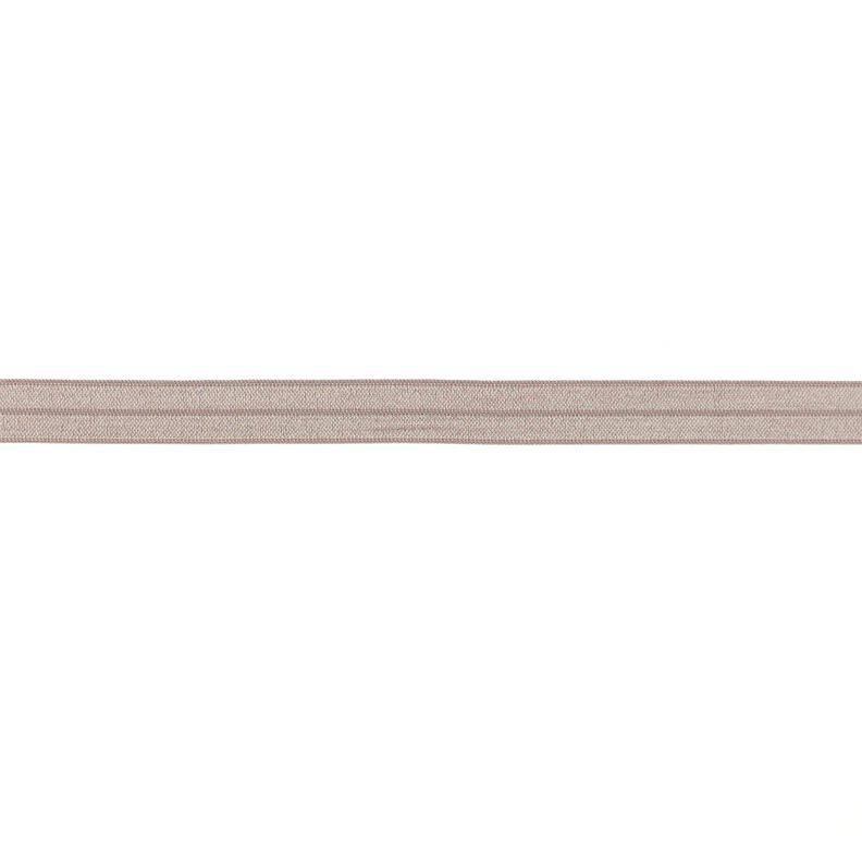 Elastická lemovací stuha  lesklý [15 mm] – taupe (šedohnědá),  image number 1