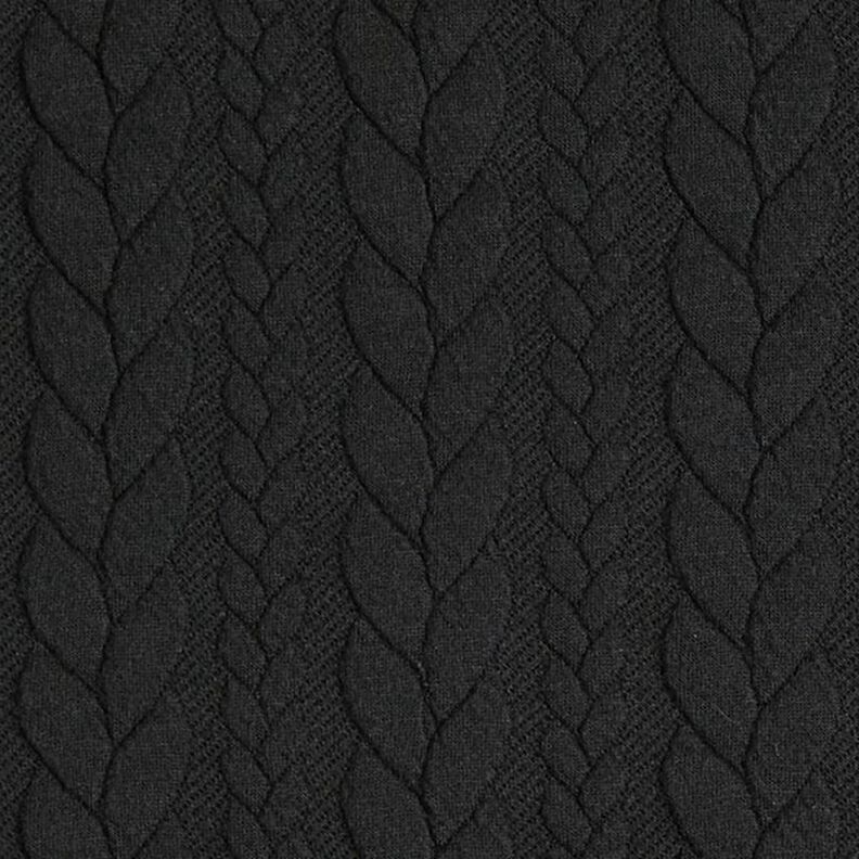 Žakárové žerzejové kloké Copánkový vzor – černá,  image number 1