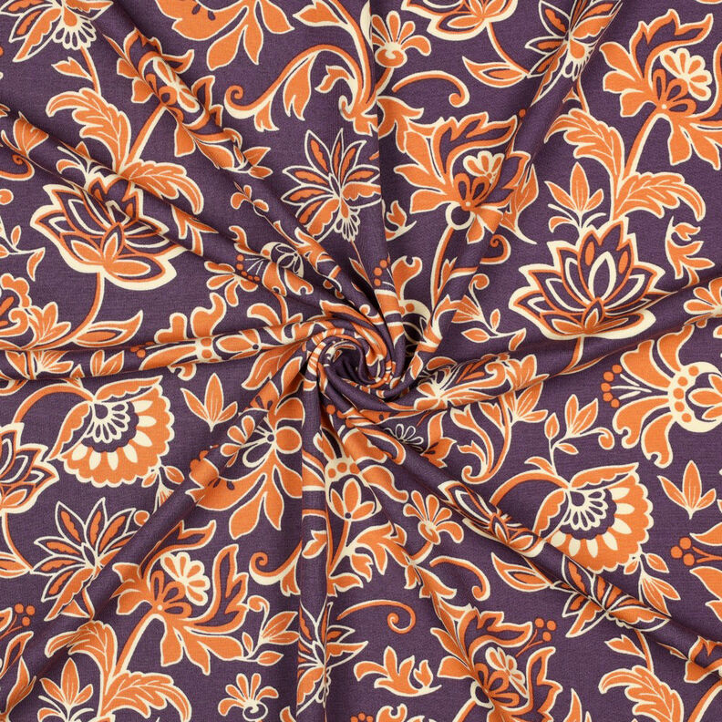 Romanit žerzej Paisley květiny | Poppy Fabrics – světle fialova, image number 3