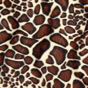 Imitace zvířecí kůže žirafa – hnědá, 