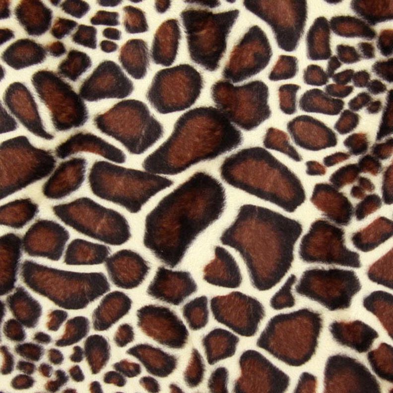Imitace zvířecí kůže žirafa – hnědá,  image number 1