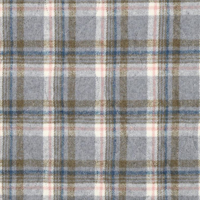 Prošívaná látka Flanel Kostka | Poppy Fabrics – šedá, image number 1