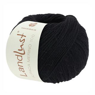 LANDLUST Alpaca Merino 100, 50g | Lana Grossa – černá, 