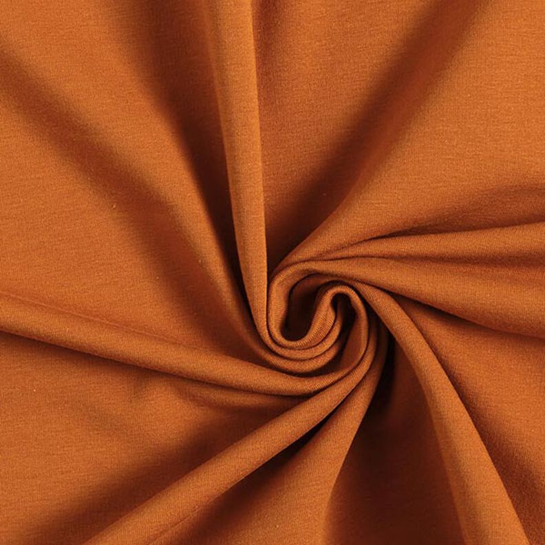 Lehká bavlněná teplákovina jednobarevná – karamelová,  image number 1