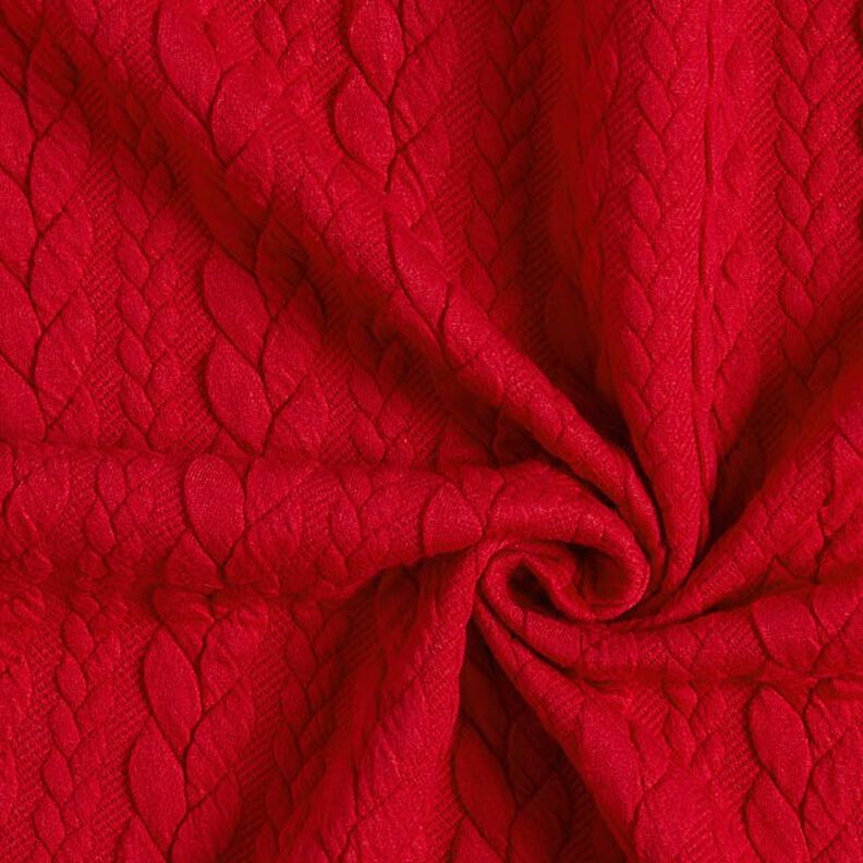 Žakárové žerzejové kloké Copánkový vzor – červená,  image number 3