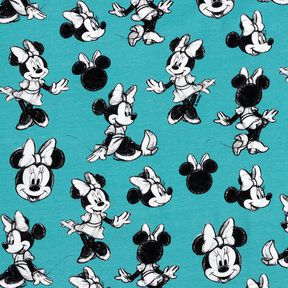 Bavlněný žerzej Minnie Mouse | Disney – světle modra, 