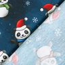 Bavlněný žerzej Panda ve vánočním duchu | Glitzerpüppi – noční modrá/chili,  thumbnail number 4