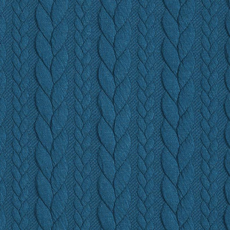Žakárové žerzejové kloké Copánkový vzor – petrolejová,  image number 1