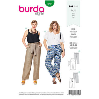 Kalhoty, Burda 6218 | 44 - 54, 