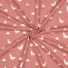 Bavlněný žerzej Husy na květinové louce | Poppy Fabrics – tmavě starorůžová/bílá,  thumbnail number 3