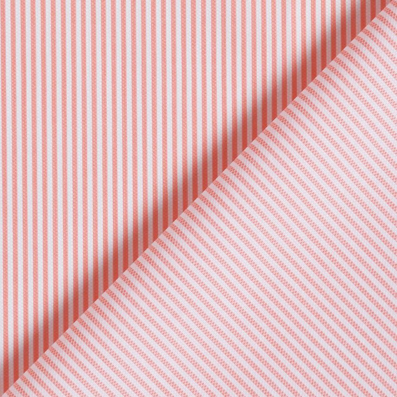 Bavlněná tkanina s úzkými proužky – bílá/broskvově oranžová,  image number 4