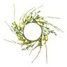 Dekorační květinový věnec s bobulemi [Ø11 cm/ 39 cm] – bílá/zelená,  thumbnail number 1