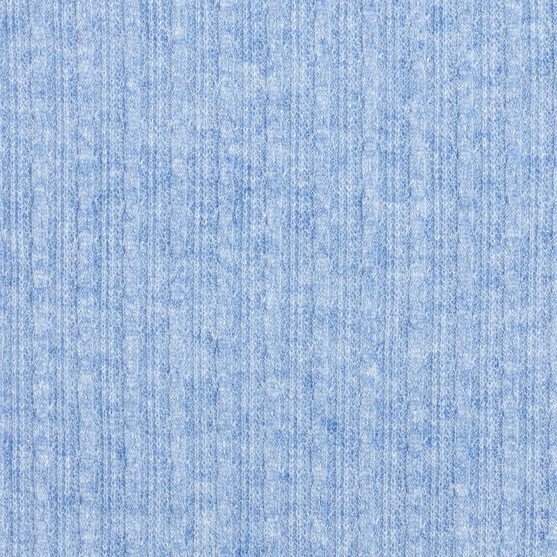 Pletená textilie vzor copový Melange – světle džínová modrá,  image number 1