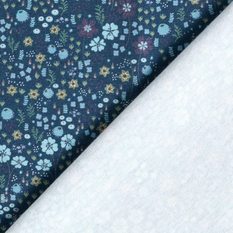 Bavlněn&yacute; žerzej Lesn&iacute; květinov&aacute; louka digit&aacute;ln&iacute; potisk &ndash; nočn&iacute; modr&aacute;,  image number 4
