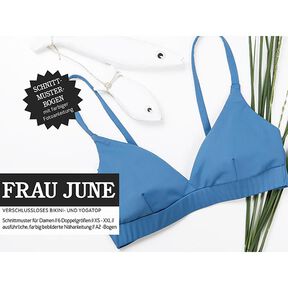 FRAU JUNE – horní díl bikin bez zapínání nebo top na jógu, Studio Schnittreif  | XS -  XXL, 