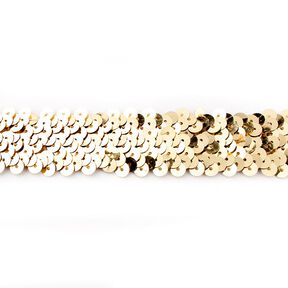Elastický pajetkový prýmek [30 mm] – zlatá metalická, 