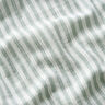 Mušelín / dvojitá mačkaná tkanina Doubleface (oboustranná látka) Proužky – rákosove zelená/bílá,  thumbnail number 2