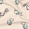 Bavlněný flanel Drzí dinosauři | Poppy Fabrics – přírodni/smaragdově zelená,  thumbnail number 2