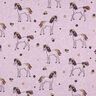 Bavlněný žerzej Třpytivý květinový kůň | Poppy Fabrics – pastelově fialová/zlatá,  thumbnail number 1