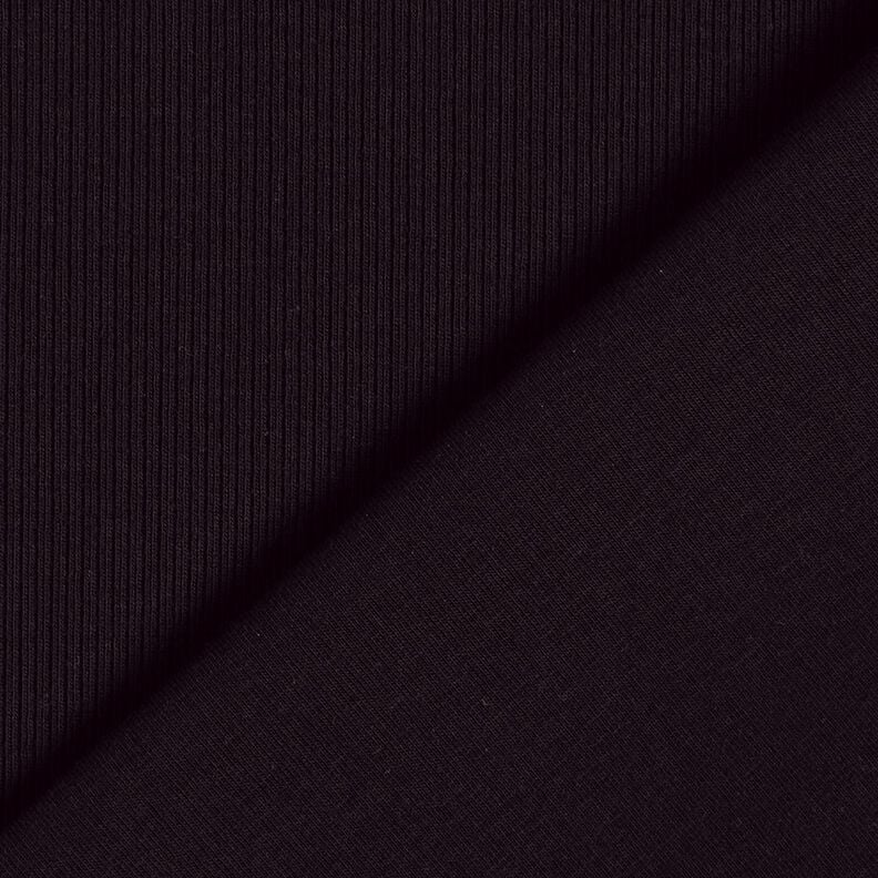 Žebrovaný žerzej Jemná žebra 2-1-1-1 – černá,  image number 3