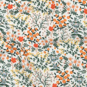 Mušelín / dvojitá mačkaná tkanina Květinová louka digitální potisk | Poppy Fabrics – vlněná, 