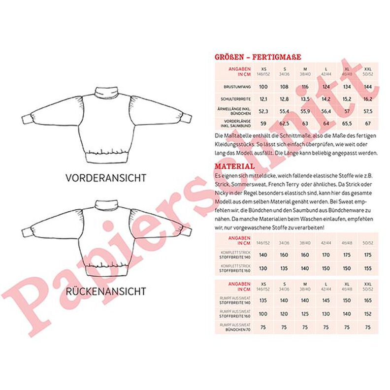 FRAU OKE svetr s volánkovými rukávy a širokými manžetami | Studio Schnittreif | XS-XXL,  image number 12